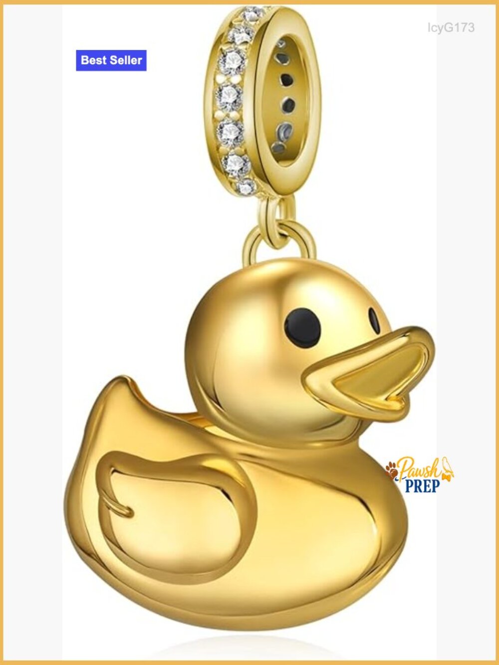 Cute Duck Charms Sterling Silver Bracelet Charms Animal Jewelry Gift